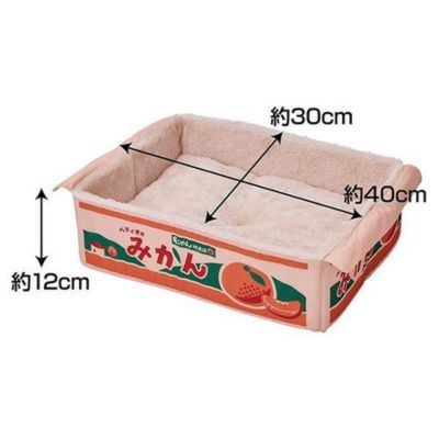 猫用ベッド にゃん地直送 ぽかぽかＢＯＸ みかん