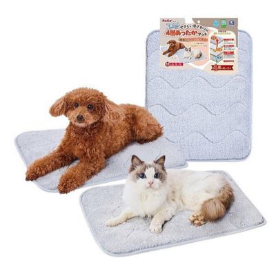 犬猫用マット 洗える やさしい手ざわりの4層あったかマット M
