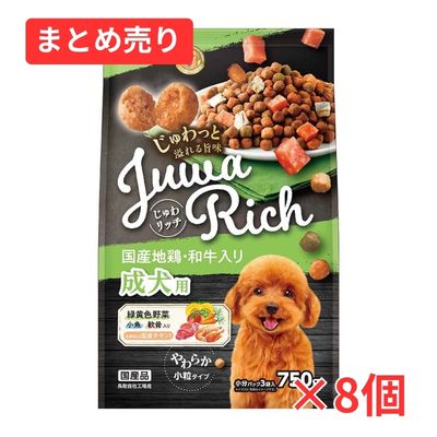 【賞味期限2026年12月31日】じゅわリッチ　国産地鶏・和牛入り　７５０ｇ×8個まとめ売り