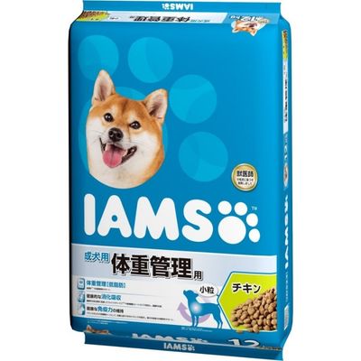 【賞味期限2026年8月1日】アイムス犬用 体重管理用 成犬用 チキン 小粒 12kg